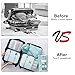 Packing Cubes for Travel - Waterproof Travel Luggage Organizer Multi-functional Clothing Sorting Storage Bag Foldable Suitcase Set with Laundry Bag and Toiletry Bag (7Pcs)