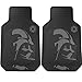 U.A.A. Inc. 8pc Star Wars Darth Vader Black Seat Covers Front Rear Rubber Floor Mats Set New