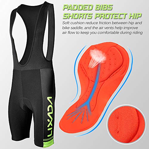 image for LixadaA Men's Cycling Jersey Set Bicycle Short Sleeve Bib Set Quick-Dr