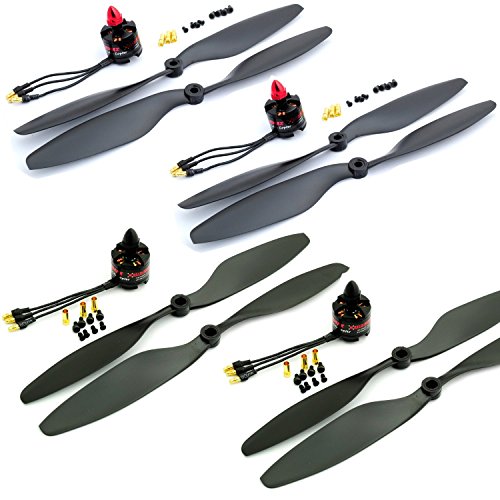 CrazeponyÂ® 4pcs Emax Mt2213 935kv Brushless Motor with Orignal 1045 Propller for DJI F450 F550 Quad Hex Octo Copter 2CW 2CCW