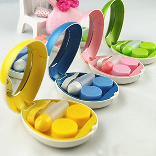 Alamana Egg Design Travel Contact Lens Case Box Set Cleaning Holder Soak Storage