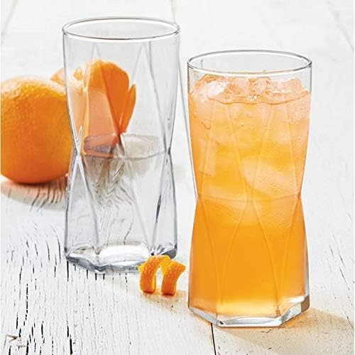 LIBBEY Rhombus Drinking Glasses Collection 4piece Set
