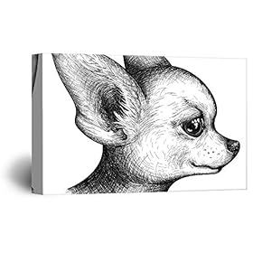 Canvas Wall Art-Cute Cat and Dog-Canvas Prints Home Artwork Decoration for Living Room,Bedroom - 12x18 inches