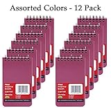 Mead Top Bound Memo Book, College Ruled, 5 x 3 Inches, Pack of 12,