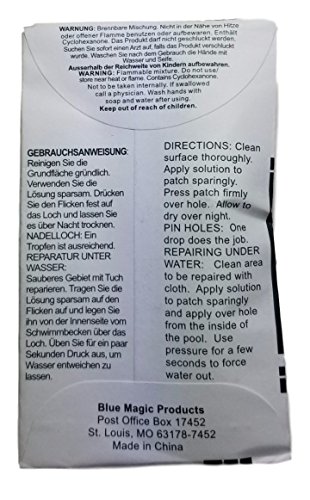 True Choice Stores Vinyl Repair Patch Kit Multi Packs For Repairing Vinyl Boats, Flotation Devices, Pools, Waterbeds, Air Mattresses And More (6 Tubes Of Adhesive And 6 2" X 4" Patches)