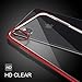 CASEKOO iPhone X Case, iPhone 10 Case, Slim Fit Ultra Thin Clear Case with Soft Silicone Protective Transparent Back Shockproof Bumper Cover Compatible with iPhone X(ONLY) [Tender Series]- Red