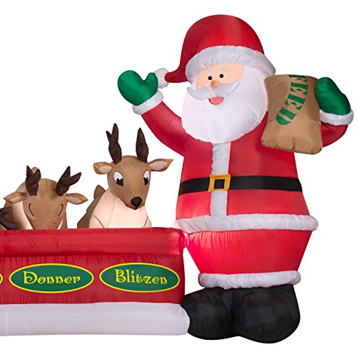 Inflatable Santa And Reindeer Eating at Denise McCain blog