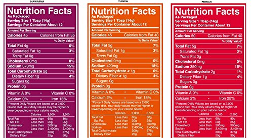 Wild Garden Quick Marinade 6 Pack Variety Pack, 6 Oz Each (2- Persian, 2- Shawarma, 2- Turkish)