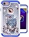 iPhone 7 Case, Nuomaofly [Creative] Studded Rhinestone Crystal Bling Hybrid Armor Defender Dual Layer Protective Case Cover for Apple iPhone 7 (Owl)
