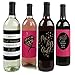 Big Dot of Happiness Girls Night Out - Bachelorette Party Gift For Women - Wine Bottle Label Stickers - Set of 4