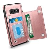 HianDier Wallet Case for Galaxy S10E Slim Protective Case with Credit Card Slot Holder for Women Flip Folio Soft PU Leather Magnetic Closure Cover Case for Samsung Galaxy S10E 5.8Inches, Rose Gold