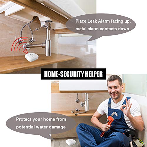 Water Alarm & Sensor 2 Pack, eOUTIL 95 DB Water Leak Detector - Wireless Leak Alert and Flooding Alarm for Home Security, Kitchen, Bathroom, Basement and More