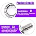 36Pcs 304 Stainless Steel M8 Male Thread Lifting Ring Eye Bolt Kit, Including 6Pcs M8 Eye Bolt with 10Pcs Lock Nuts, 10Pcs Lock Washers and 10Pcs Flat Washers