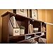 Bush Furniture Cabot Desk Hutch, Attachment with Shelves and Cabinet for Home Office, 60W, Harvest Cherry