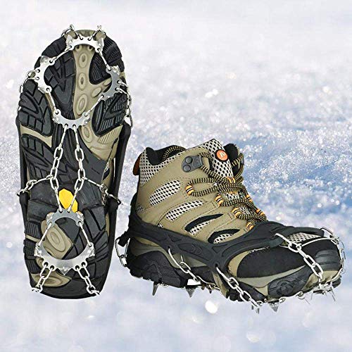 Uelfbaby Crampons Ice Snow Grips Traction Cleats System Safe Protect for Walking, Jogging, or Hiking on Snow and Ice