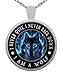 Gee, I Love Wolves “I am Wolf” Native American Spirit Wolf Head Pendant Necklace - Inspirational Gift for Men and Women