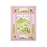 Susybee Lal The Lamb Lal Quilt 36 In. Panel Pink Fabric By The Yard