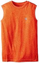 Champion  Big Boys' Performance Muscle Tank , Vibrant Orange Heather, Medium