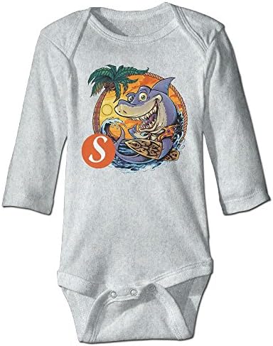 Baby Climbing Clothing Long Sleeved Shark Beach and Surffing.PNG Cute Baby Clothes