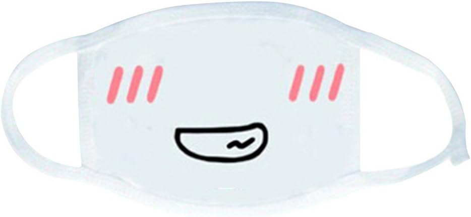 ESTD Anime Emoticon Anti-Dust Face Mask Kawaii Kaomoji Mouth Muffle White (style 10)