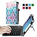 Fintie Samsung Galaxy Tab E 9.6 Keyboard Case - Slim Fit PU Leather Stand Cover with Premium Quality [All-ABS Hard Material] Removable Wireless [Long Life Battery] Bluetooth Keyboard, Moroccan Love