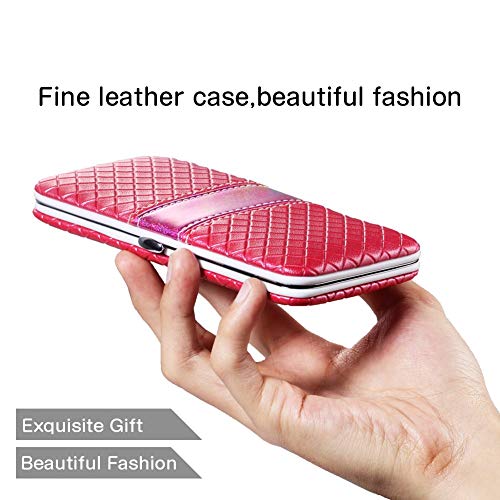 ONDY Professional Stainless Steel Nail Clipper Set Nail Tools Manicure & Pedicure Set of 18pcs - Travel & Grooming Kit with Fine PU Leather Travel Case (Rose Red) - Thumbnail 2
