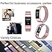 GEAK Fitbit Charge 2 Bands Metal,Milanese Loop Stainless Steel Replacement Accessories Magnetic Metal Small Bands for Fitbit Charge2 Rosepink