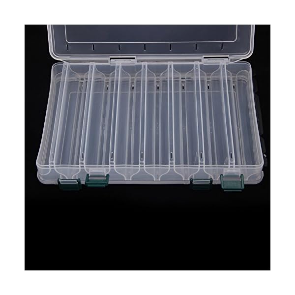 docooler-271847CM-Double-Sided-High-Strength-Transparent-Visible-Plastic-Fishing-Lure-Box-14-Compartments-with-Drain-Hole-Fishing-Tackle