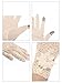Maxdot Summer Women Lace Short Screentouch Gloves Sun UV Protection Driving Gloves (Beige)