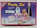 Barbie Size Dollhouse Furniture- Gloria Pretty Set with Mirror Table & Pole Hanger