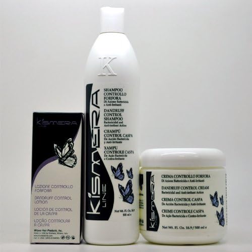Kismera Dandruff Control Shampoo + Cream 16.9oz + Lotion 4oz. Set