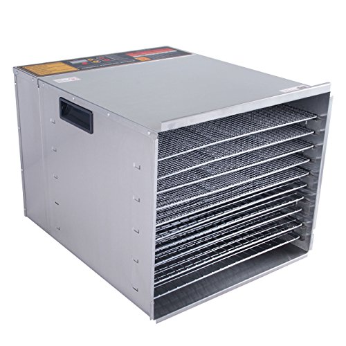 Heavens Tvcz Commercial Stainless Steel New 10 Tray Digital Food Fruit Jerky Dryer Blower Dehydrator for larger cuts of Fruits Meats Home Kitchen Dining Bar