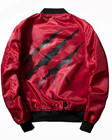 Bestmail Mens Air Force Pilot Printing Baseball Jacket