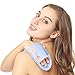 GreCute Soft Silicone Body Scrubber 100% Pure Silicon Material Massage Body Brush Macarons Color Series Shower Brush (Blue)