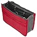 Large Purse Organizer Insert Handbag Pouch Tidy & Neat (Ships From USA) (Red)