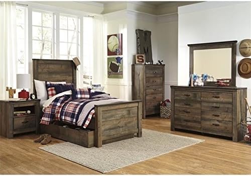 Amazon Com Ashley Furniture Trinell 7 Piece Wood Twin Panel