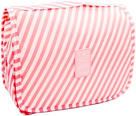 CalorMixs Hanging Toiletry Bag, Travel Organizer Cosmetic Wash Make Up Bag Case for Women Men Toiletry Kit Cosmetic Bag Travel Accessories (Pink - New)