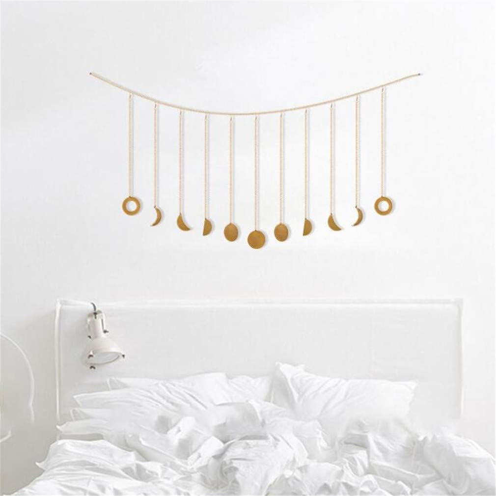 Napravi Rs Cavivi Lune Phase Tenture Murale Decor Phases De Lune Mur Art Or Lune Guirlande En Metal Lune Cycle Banniere Boho Mur Decor Pour Chambre Salon Decoration De Chambre D Enfant Decoration De