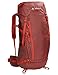 VAUDE Asymmetric 42+8 Backpack - Lightweight Touring Backpack for Multi-Day Hikes, Trekking and Backpacking - Adjustable Suspension System - 50 Litre Volume - Redwood