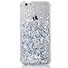 Urberry Iphone 7PLUS Liquid Case, Running Glitter Cover, Flowing Liquid Floating Luxury Bling Glitter Sparkle Hard Case for 5.5inch iPhone 7PLUS with a free Screen Protector (Silver)