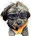 Namsan Dog Goggles for Small Dogs, UV Dog Sunglasses Small Breed, Windproof Dustproof Doggie Glasses, Outdoor Doggy Eyewear, Adjustable, Black