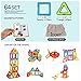 Magnetic Tiles Building Blocks Set Educational Toys for Kids with Storage Bag - 64Pcs