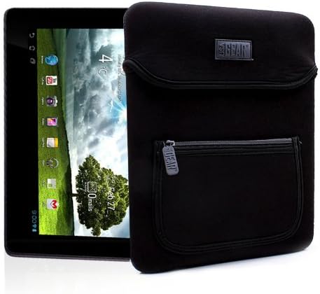 USA Gear 10.1-inch Neoprene Padded Tablet Case Sleeve & Travel Pouch w/Front Pocket & Carrying Hand Strap - Fits Samsung Galaxy Tab 4/3/2/1, it, iropro, Linx, Lenovo, ProntoTec Tablets & More!