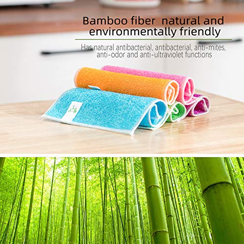 Ls-opTImal-Bamboo-Dish-Cloths-Kitchen-WipesColor-Rags-5-Packs-Washable-Reusable-Absorbent-Sustainable-Durable-Dish-Rags-Replace-Your-Sponge7-x-9-in100-Bamboo-Fiber