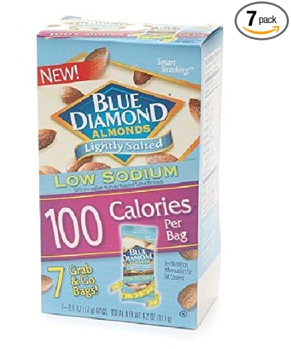 Blue Diamond low sodium 100 calories lightly salted almonds - 7 pk (041570054666)
