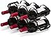 Mango Steam 6 Bottle Counter-top Wine Rack - Storage Organizer for Kitchen Countertops, Pantry, Fridge - (Black)