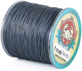 DAOUD Braided Fishing Line High Performance Incredible Superline 10LB-80LB 300m(328yards) 8 Strands PE Fishing Lines Low-Vis Gray 80lb(36.3kg)-0.4mm