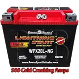 Harley FLSTF Fat Boy Softail 1340, 1450, 1584, 1690 500cca Lightning Start 20ah High Performance Sealed AGM Motorcycle Battery replacement for year 1991, 1992, 1993, 1994, 1995, 1996, 1997, 1998, 1999, 2000, 2001, 2002, 2003, 2004, 2005, 2006, 2007, 2008, 2009, 2010, 2011, 2012, 2013, 2014
