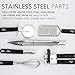 Kitchen Utensil Set - 20 Piece Stainless Steel Cooking Utensils - Nonstick Utensils Spatula Set  Non-stick Heat Resistant Kitchen Cooking Utensils Cookware Set - Best Kitchen Tool Set by HCHUANG