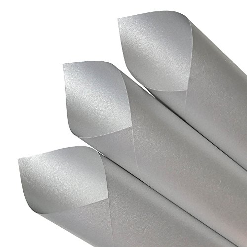 SILVER Stardream Metallic Text Paper 8.5" X 11" 81 LB. Text/120 gsm - 50 Sheets from Cardstock Warehouse